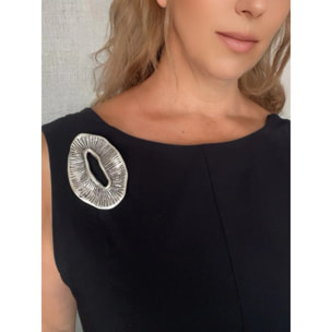 Broche Eclipse Plata Patinada 10µ