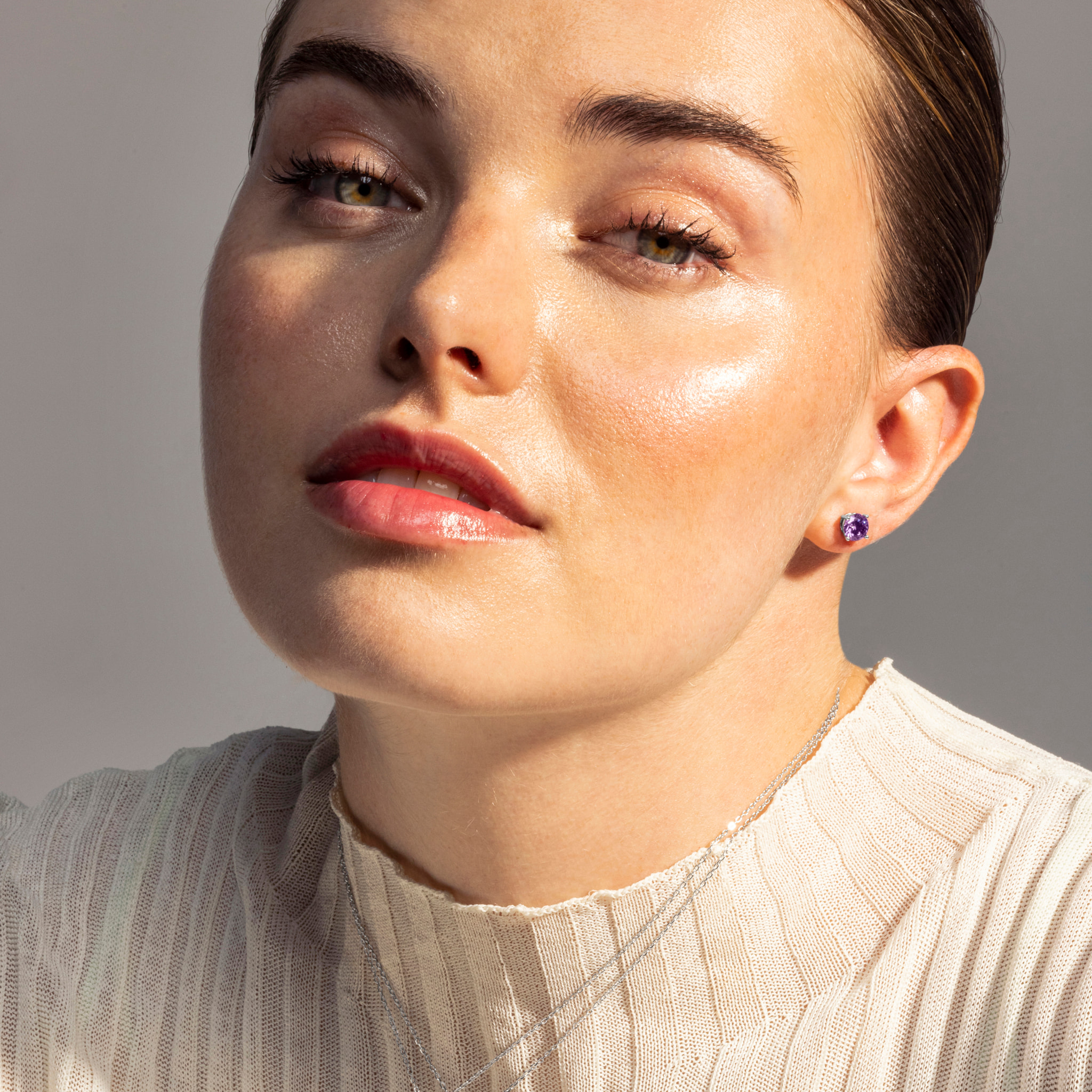Pendientes Lux by Lux acabadoss en rodio