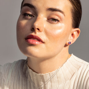 Pendientes Lux by Lux acabadoss en rodio