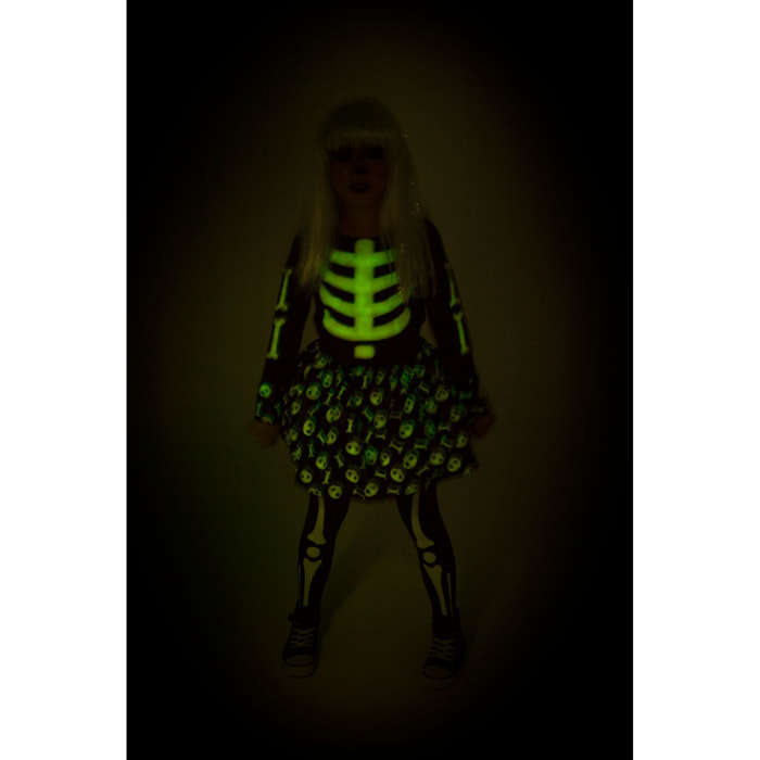 DISFRAZ SKELETITA GLOW IN DARK INF