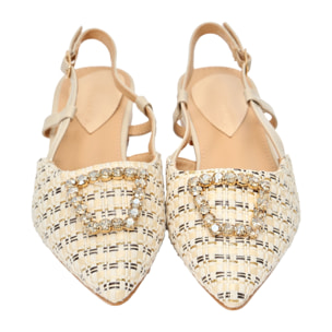 Sandali bassi - applicazione accessorio - tacco 2,5 cm