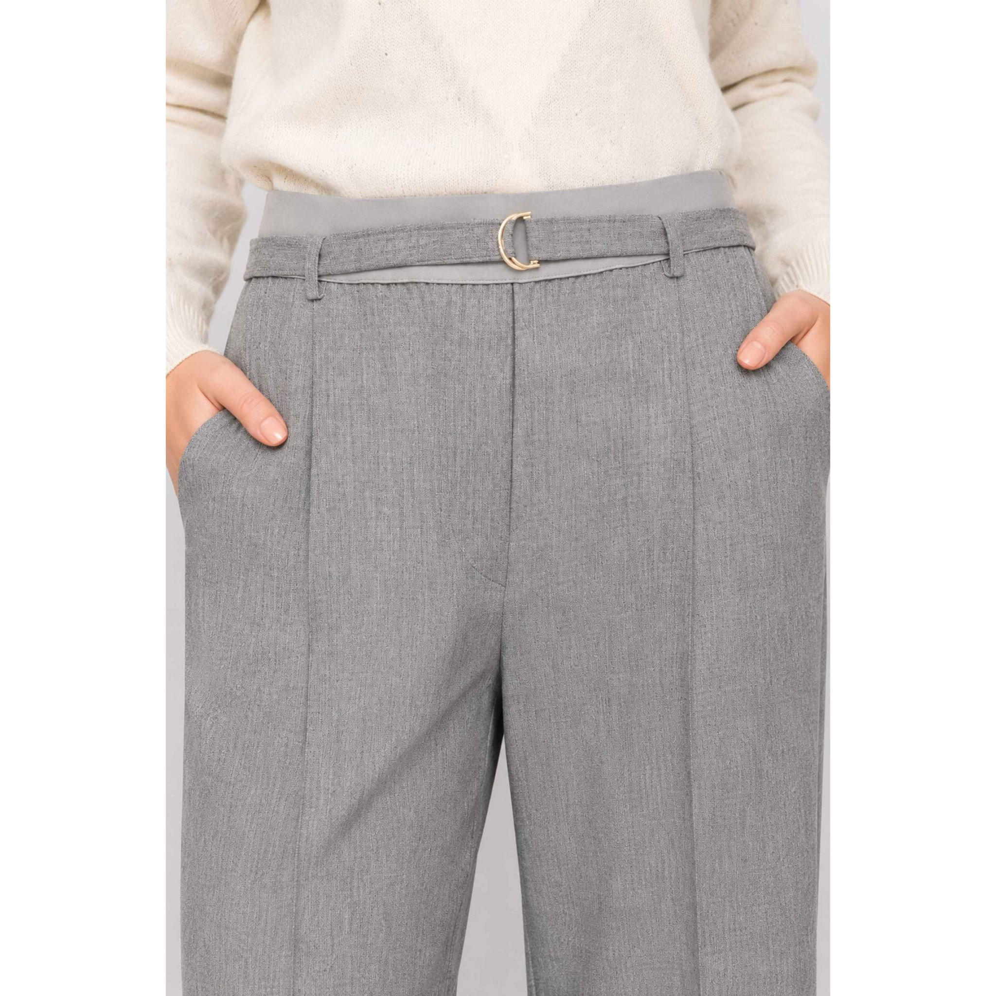 Kocca - Pantaloni sartoriali da donna a vita alta con cintura Donna