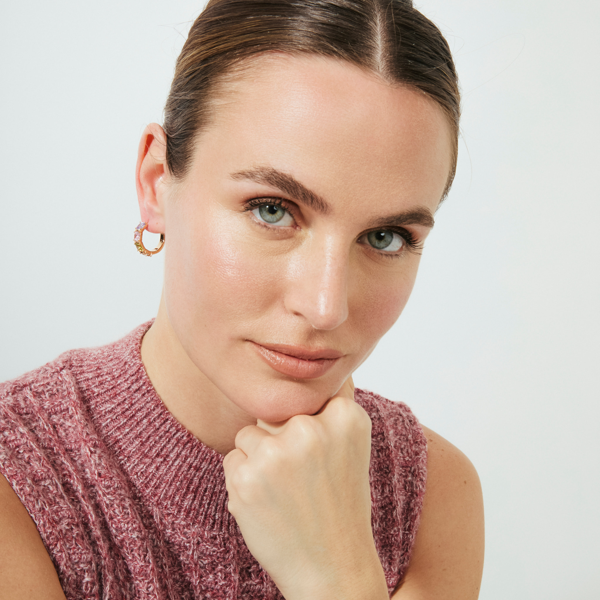 Pendientes Uyib acabado oro rosa 18k