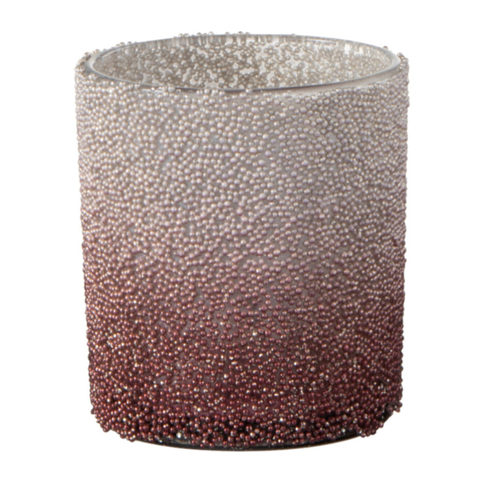 J-Line photophore Perles - verre - rouge/champagne - small - 6 pcs