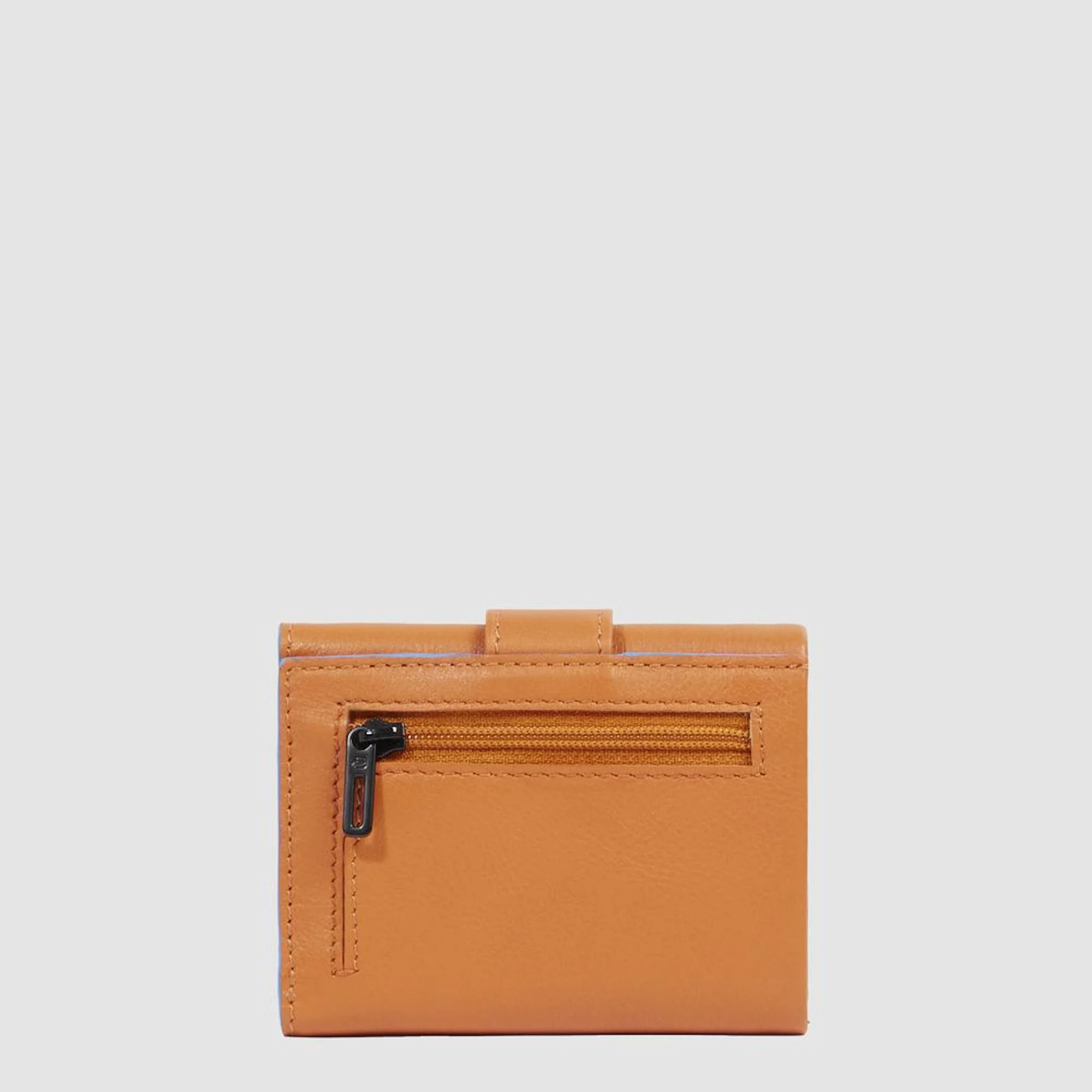 Piquadro Portafogli compatto con porta monete posteriore, porta carte di credito e protezione RFID