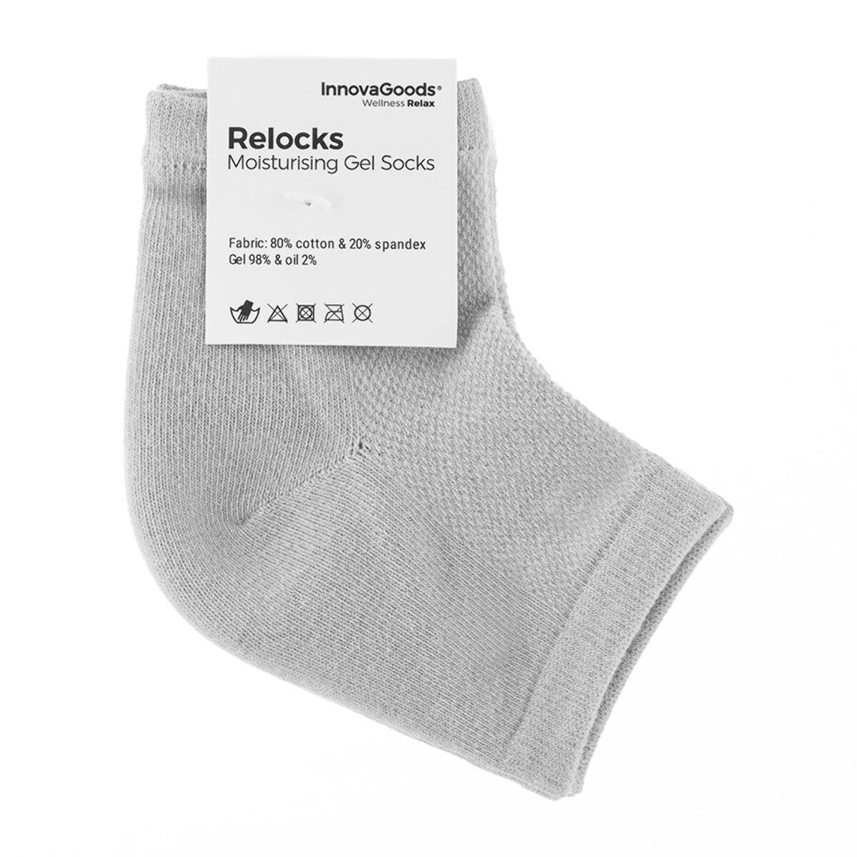 Chaussettes Hydratantes avec des Coussinets en Gel et des Huiles Naturelles Relocks InnovaGoods