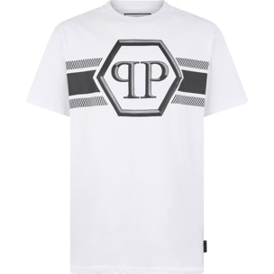 PHILIPP PLEIN Camiseta de cuello redondo y manga corta HEXAGON