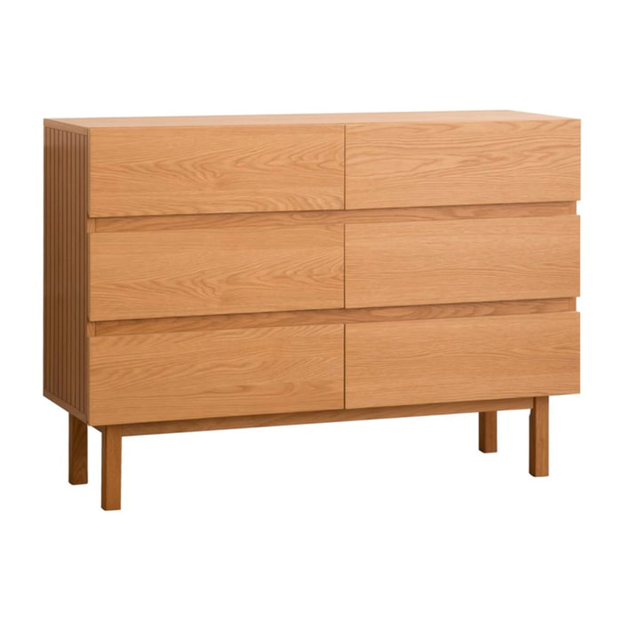 Commode Haiku -tableau en tôle naturelle-couleur chêne naturel 120 x 85 x 40 cm