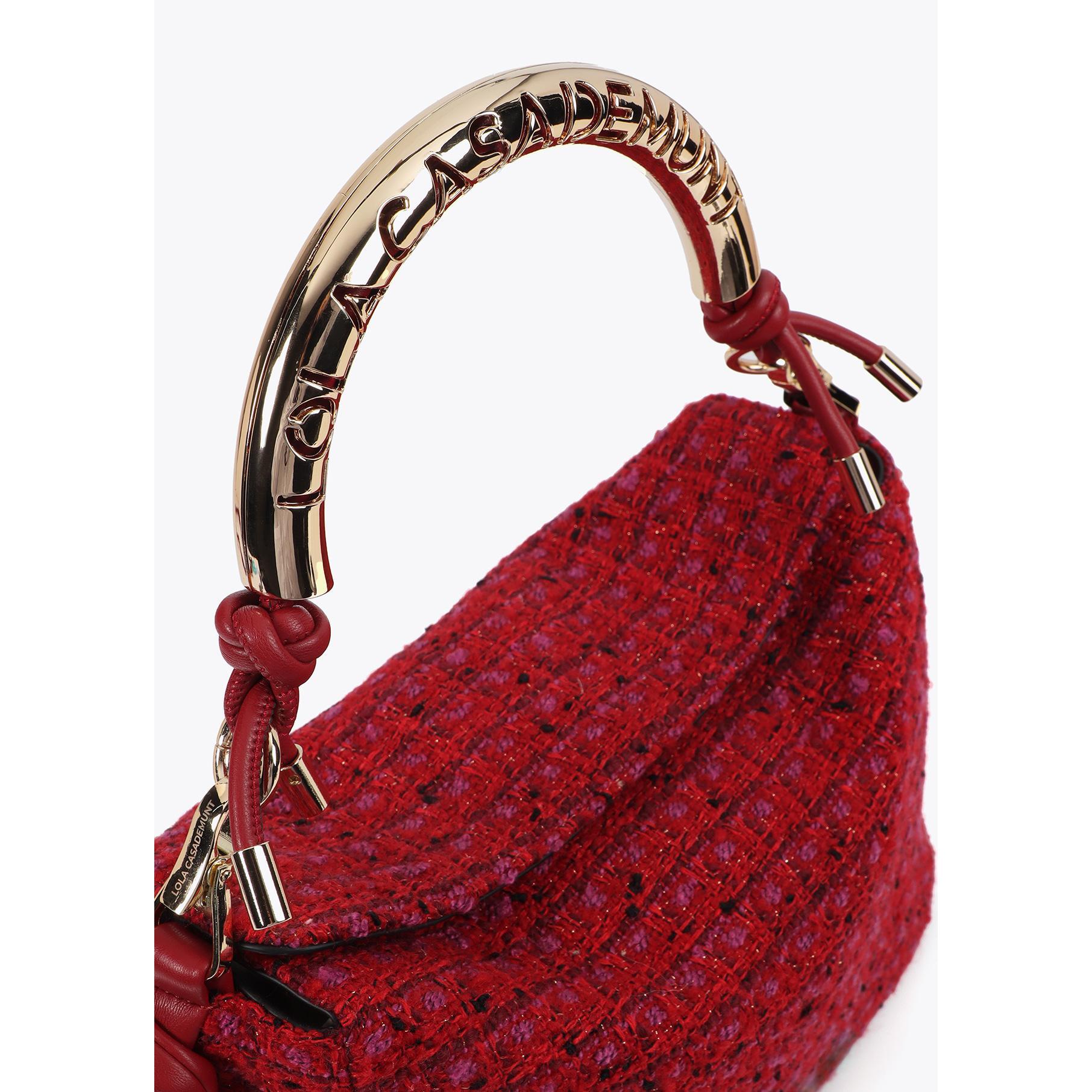 Borsa a tracolla Tweed con manico metallico personalizzato