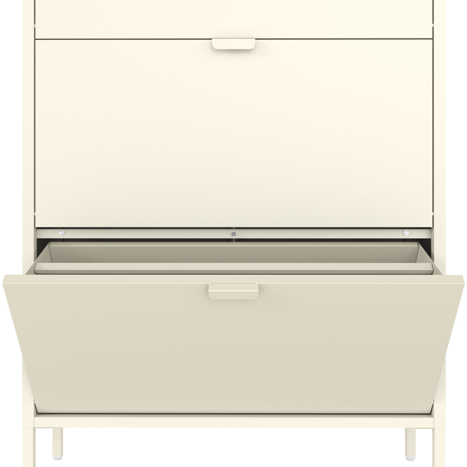 Meuble à chaussures 3 portes en métal blanc MARION