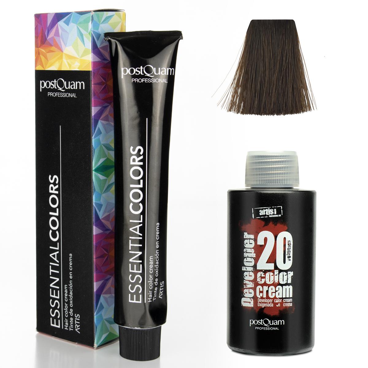 Tinta Essenziale Per Capelli NÃƒÂ‚Ã‚Âº5 - Marrone Nocciola / 60 Ml. + Colore Sviluppatore Crema / 20 Vol.