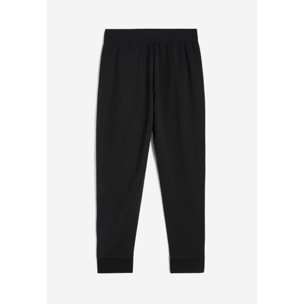 Pantaloni in french terry modal con logo borchiato sul fondo