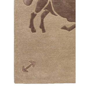 Tapis salon et chambre fait main en laine motif géométrique CODE