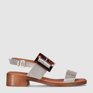 Sandalias de Piel - Oro - Tacón: 4 cm