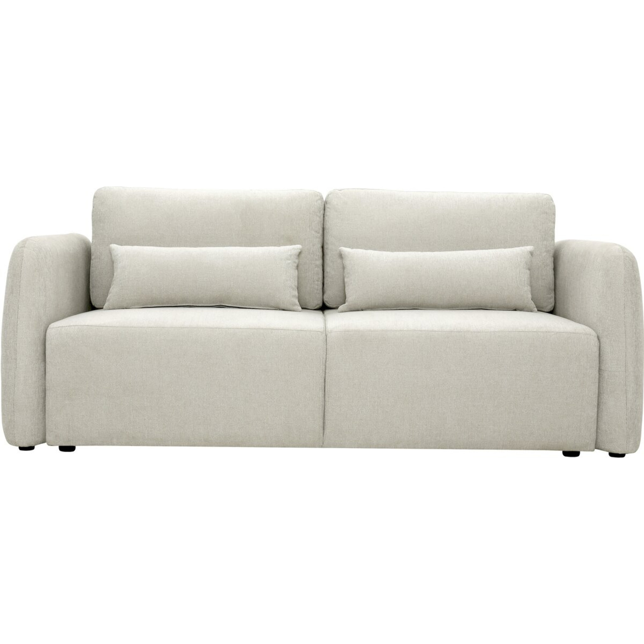 Canapé droit convertible en tissu "Concorde" 3 places - Beige