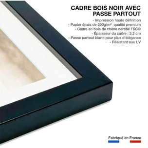 Affiche paysage terre du vent Affiche sous cadre noir