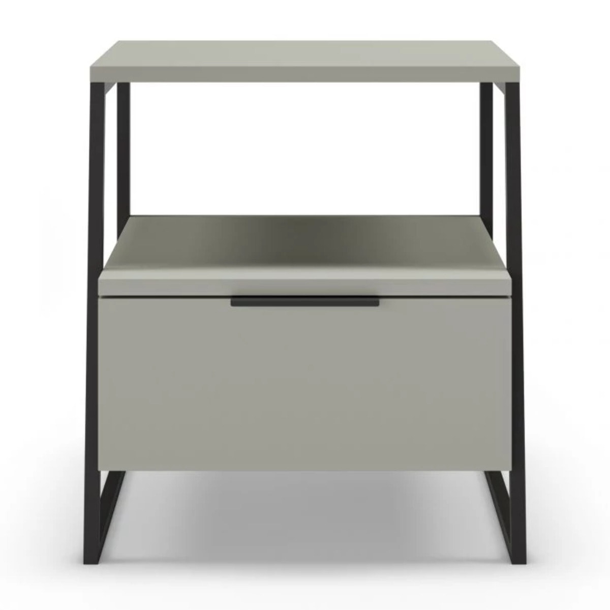 Mesita de noche Oksa Verde - Negro