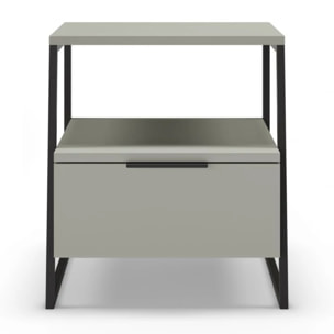 Mesita de noche Oksa Verde - Negro