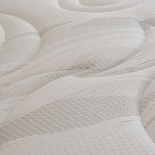 Ensemble Matelas Quintessence mémoire de forme - 30cm + sommier tissu gris - 2 Places