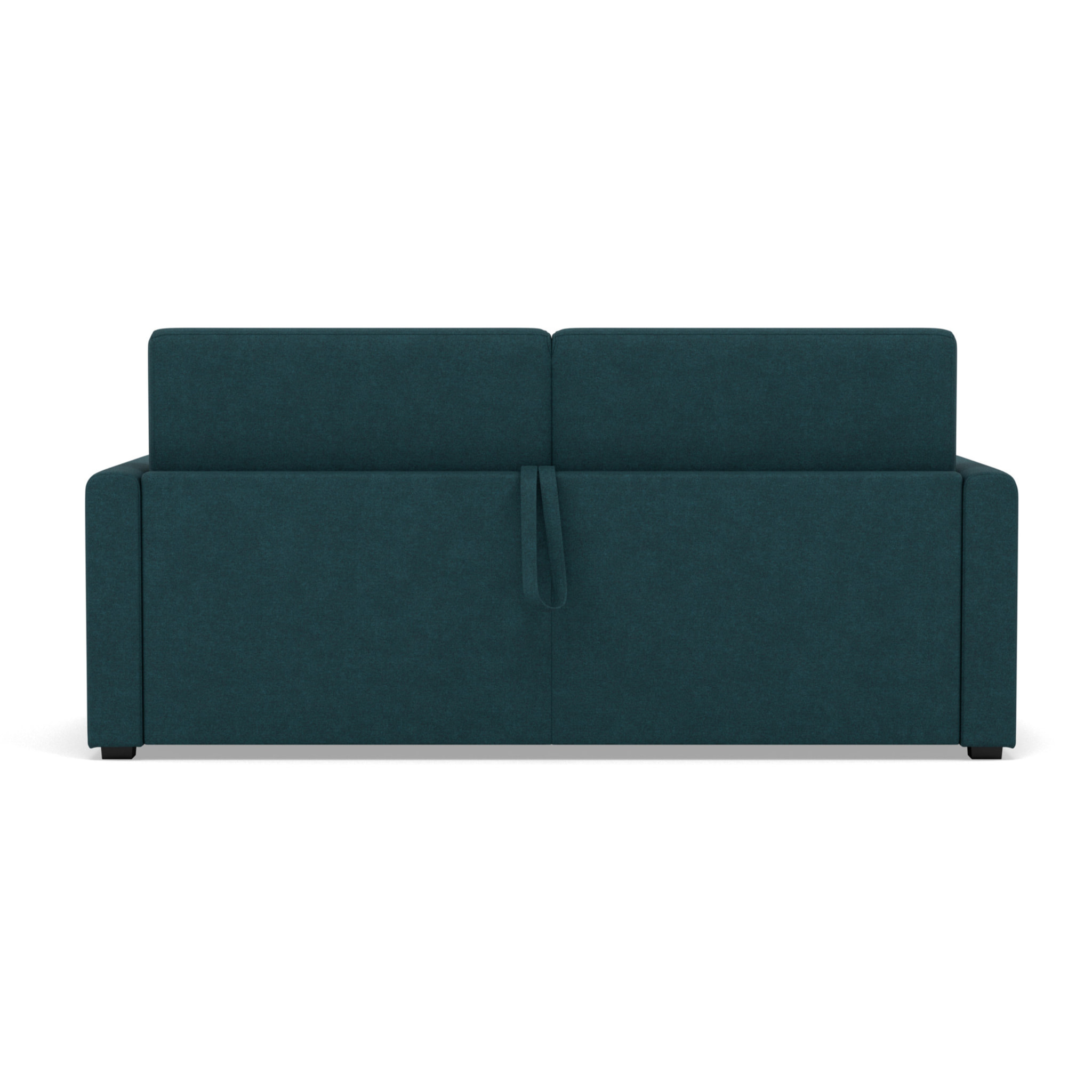Julia - canapé 3 places convertible couchage quotidien matelas 14 cm en tissu - Bleu