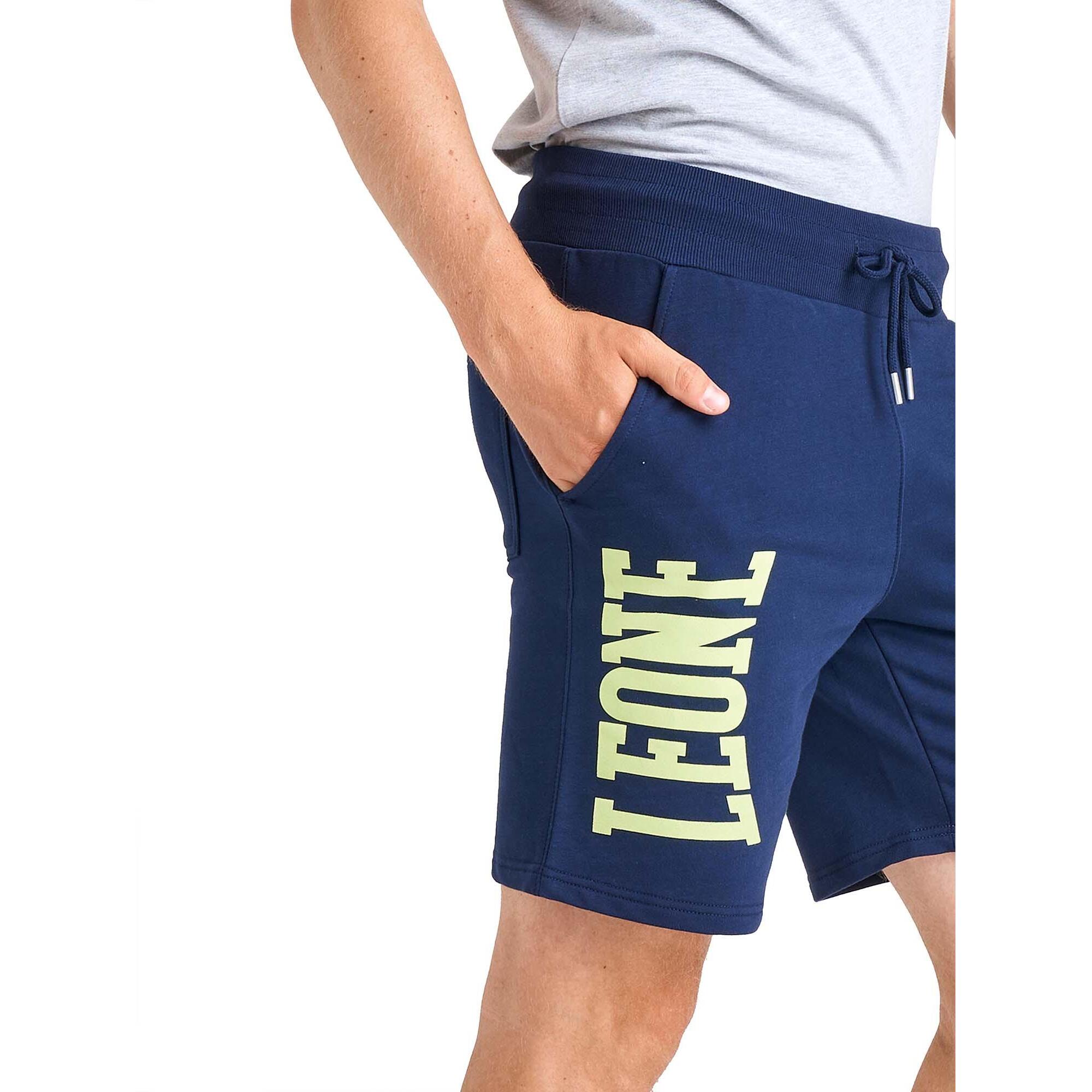 Pantalón corto de hombre con gran logo Leone Basic