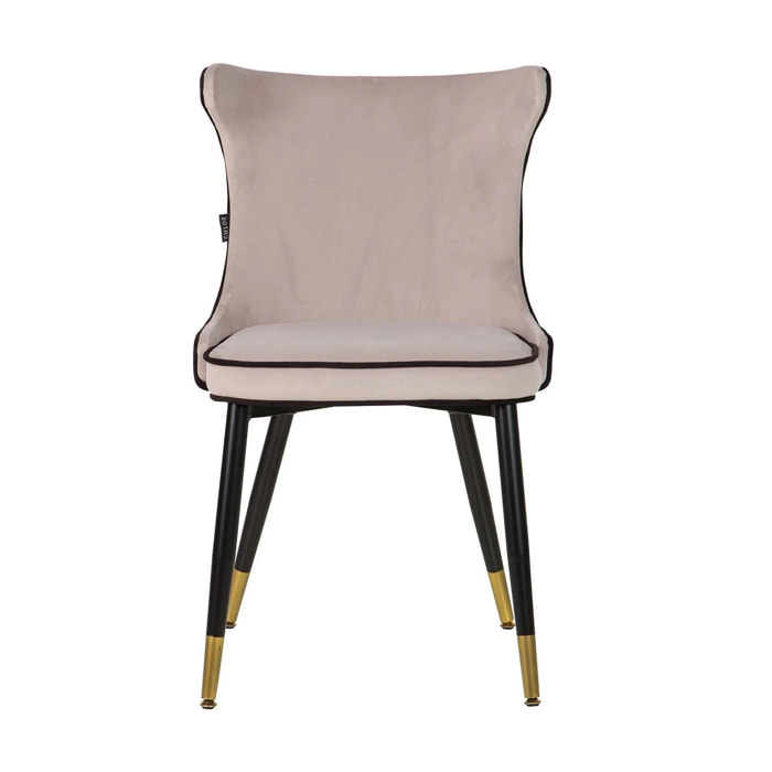 Silla Velvet Gris Aspen 49x54x82 Cm