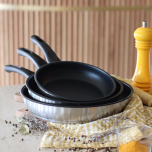 Poêle antiadhésive en acier inoxydable 24cm - tous feux FIRST