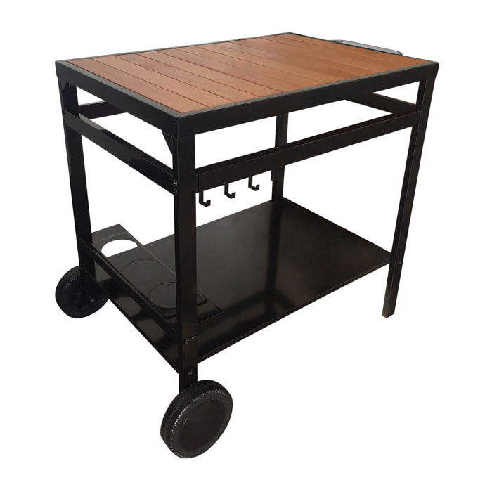 Desserte AVEIRO noire pour plancha