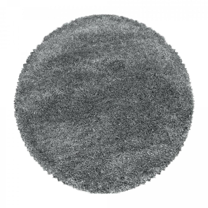 Tapis longs poils shaggy tissé motif uni TENI