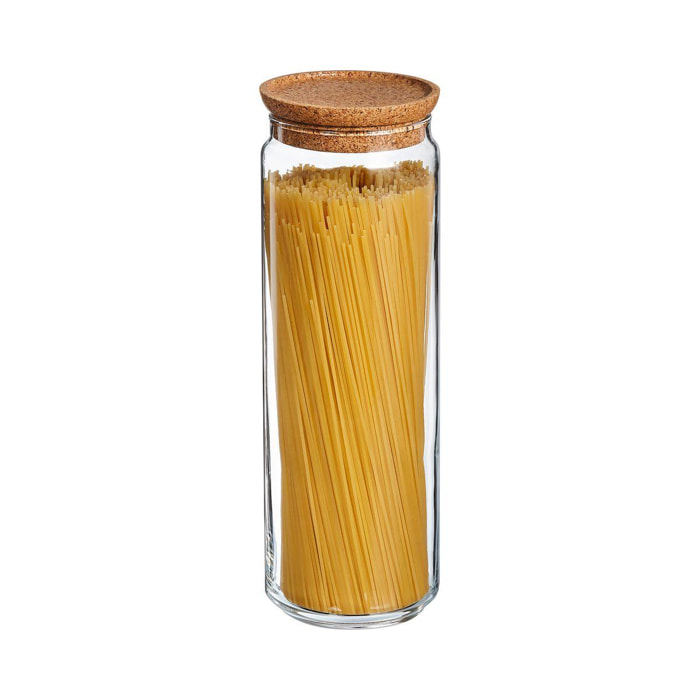 Pot à spaghetti 200cl avec bouchon en liège Pure Jar - Luminarc - verre trempé extra résistant