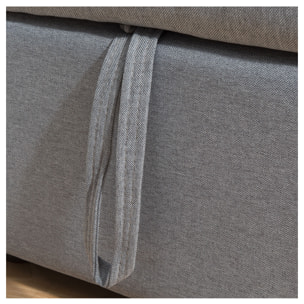 Canapé d'angle convertible CLARK 3 places gris