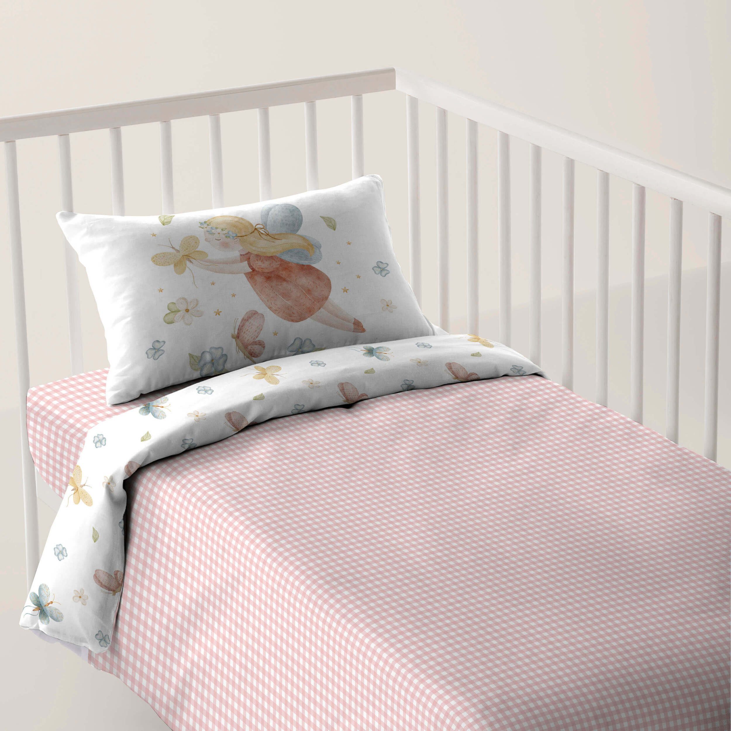 Cool Kids - Funda Nórdica Estampada - Reversible - Infantil - Cierre Solapa - 100% Algodón - Incluye 1 Funda de Almohada - Cuna/Maxicuna - Lorian