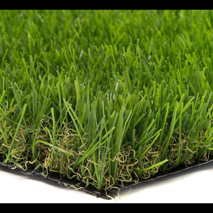 Prato Sintetico Manto Erboso Erba Finta Realistica Giardino 4 Sfumature di Colore Tappeto Erboso Sintetico Anti UV Atossico Drenante 40mm 1x5mt 5mq