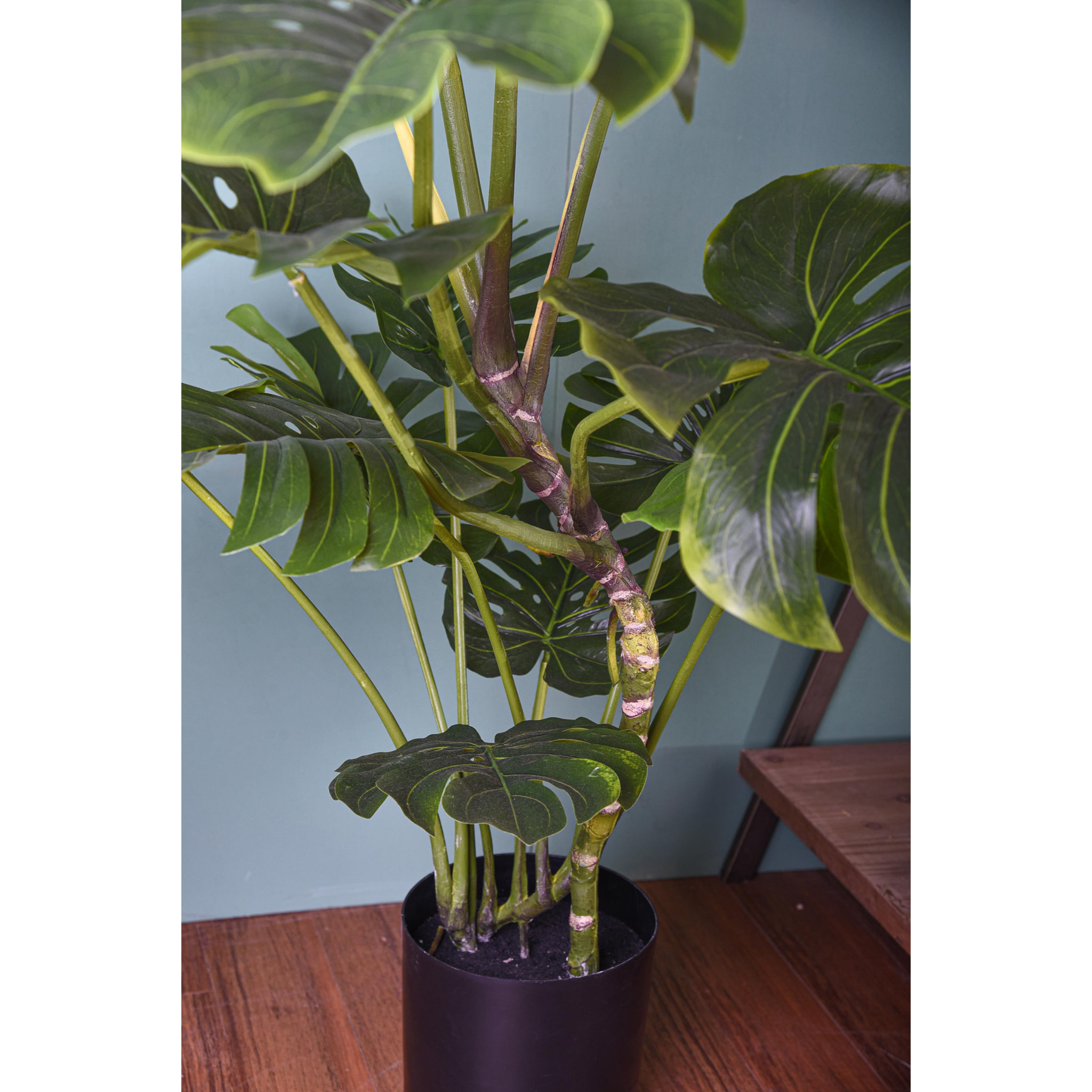 Monstera Con Vaso. Altezza 113 Cm - Pezzi 1 - 70X113X70cm - Colore: Verde - Bianchi Dino - Piante Artificiali