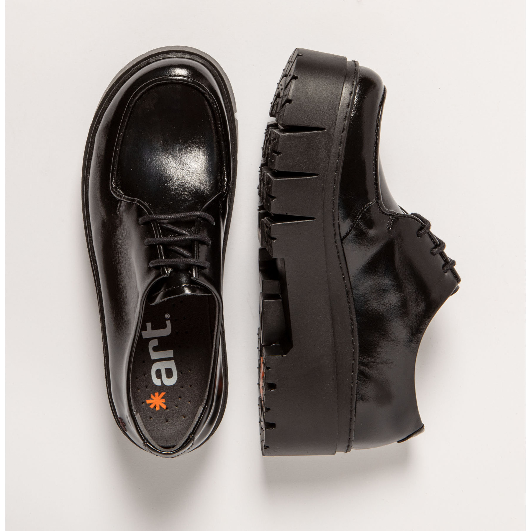 Zapatos 1764 NAPPA SHINNY BLACK / LEEDS color Black