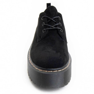 Zapato De Plataforma Oxford - Negro - Altura: 5 Cm