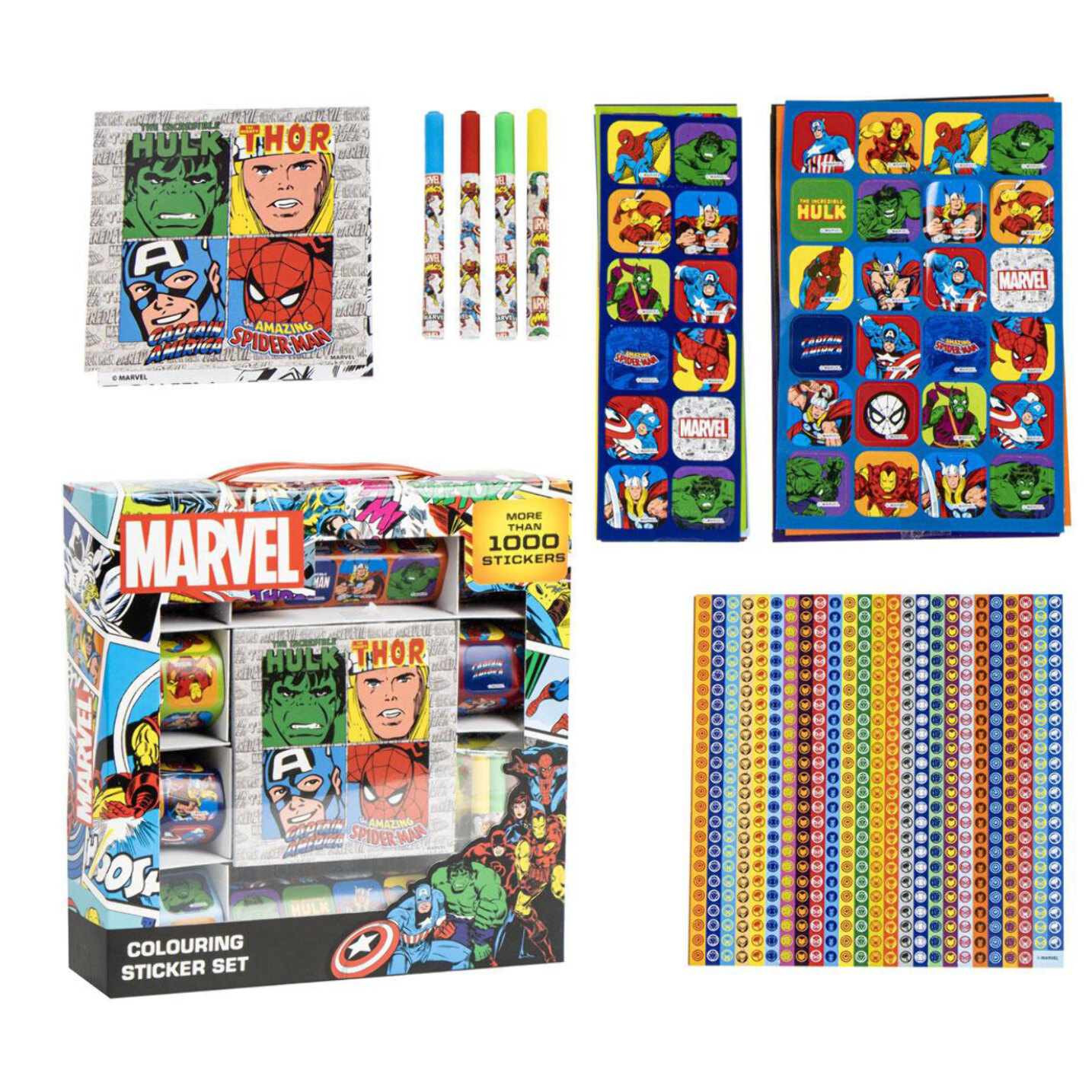 Pack pegatinas 1000 piezas marvel