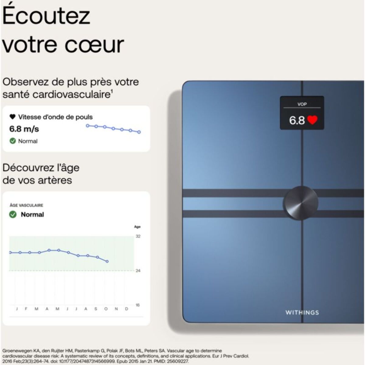 Pèse personne connecté WITHINGS Body Comp Noir