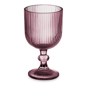 PACK 6 COPAS VINO 260ML ROSA RAYAS
