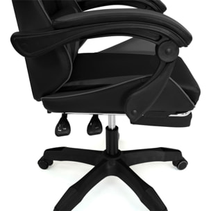 Fauteuil de bureau spécial gaming noir et gris