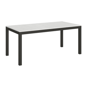 Mesa extensible 90x180/440 cm Everyday Evolution Fresno Blanco estructura Antracita