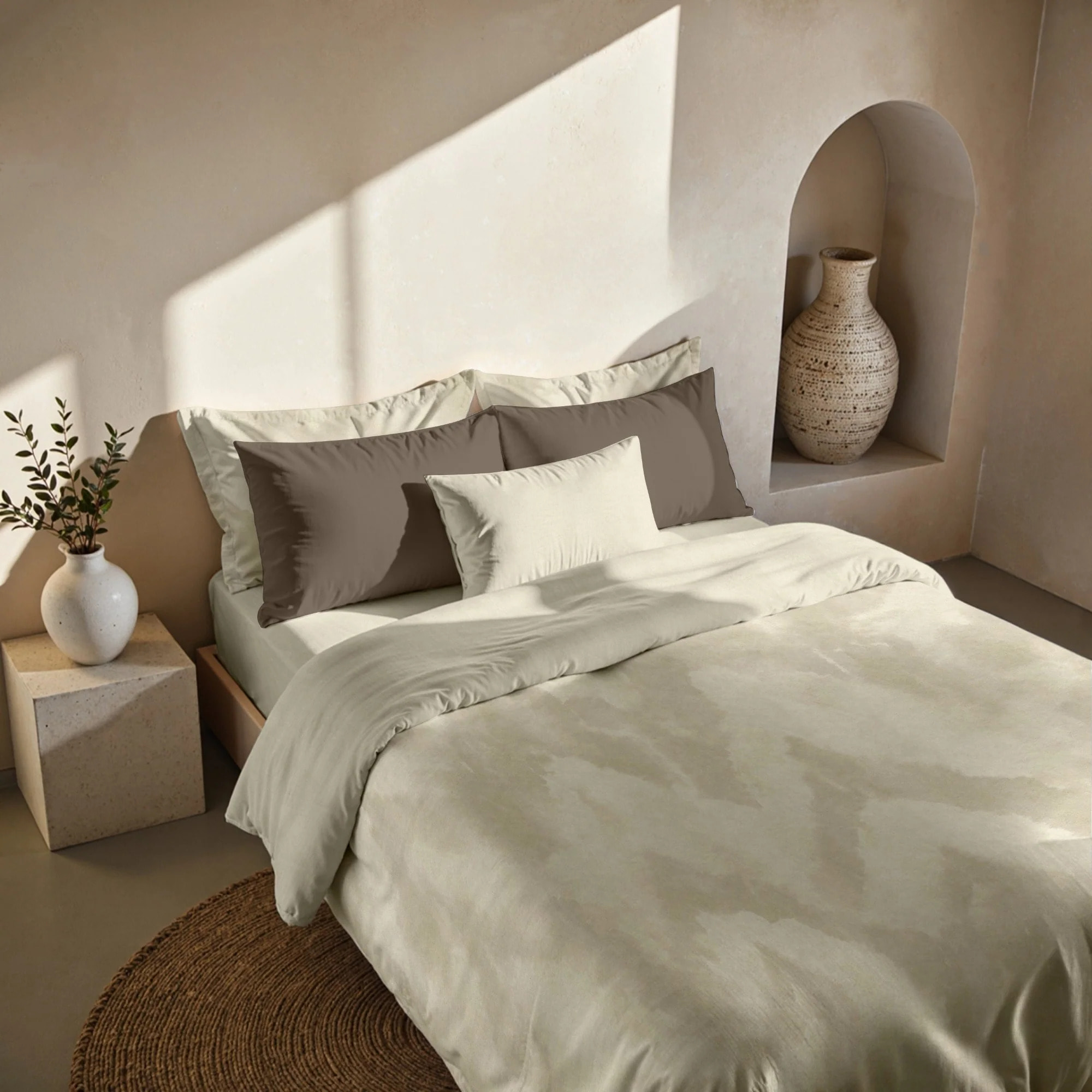 Housse de couette 100 % coton 80 fils Naquera