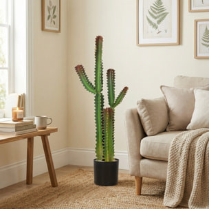 Cactus artificiel grand réalisme plante artificielle grande taille H.111cm vert