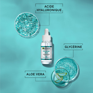 Garnier - Routine Hydratante et Repulpante enrichie en Acide Hyaluronique & Aloe Vera - Sérum Gel Repulpant Hyaluronic Aloe + Ma