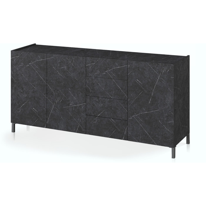 ORESTELUCHETTA madia grande DURHAM BLACK MARBLE