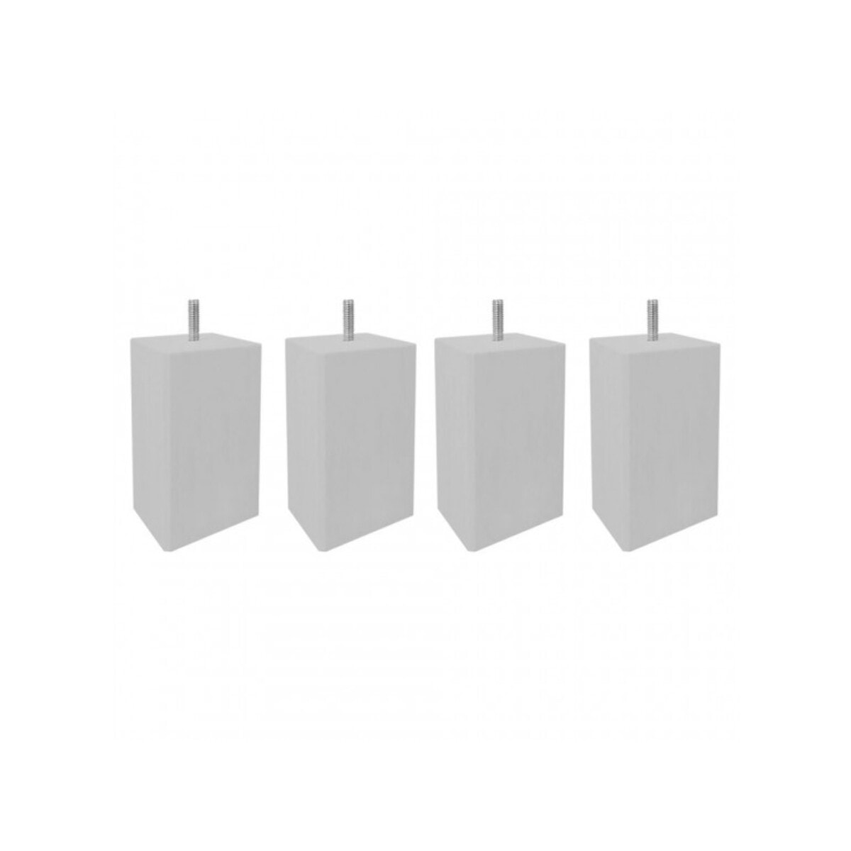 Pieds de lit 15 cm carrés en bois - lot de 4 - EDDY