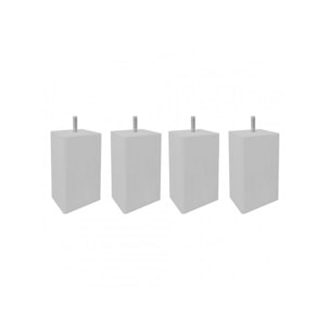 Pieds de lit 15 cm carrés en bois - lot de 4 - EDDY