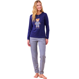 Pigiama donna caldo cotone articolo vichy. Noidinotte
