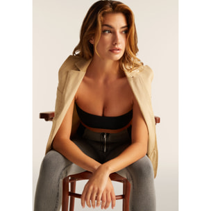 Gilet doppio petto da donna in gabardine