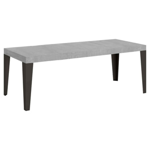 Mesa extensible 90x160/264 cm Flame Premium Cemento estructura Antracita